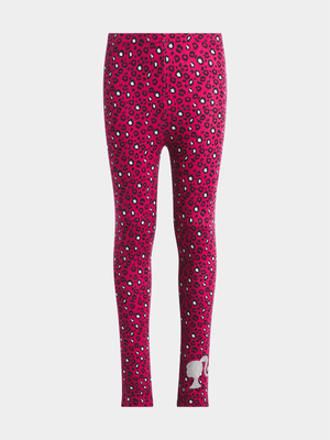 Jet Older Girls Cerise Barbie Leggings