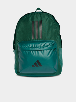 adidas Originals Unisex Classic Bars 3 Stripes Green Backpack