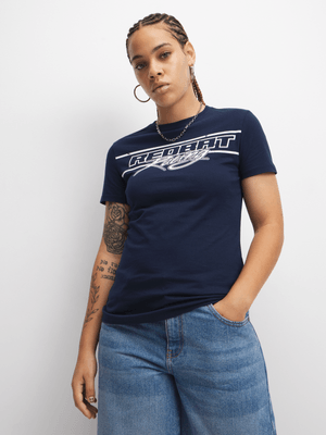 Redbat Athletics Women's Navy Graphic T-Shirt