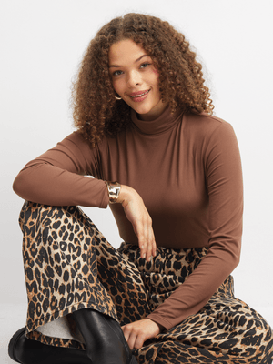 Jet Women's Brown Poloneck