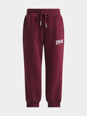 Jet Younger Boys Burgundy Chicago Active Pants