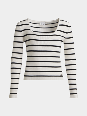 Girls Square Neck Rib Jersey