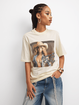 The FIX Women's Natural Rodeo Night Graphic Top