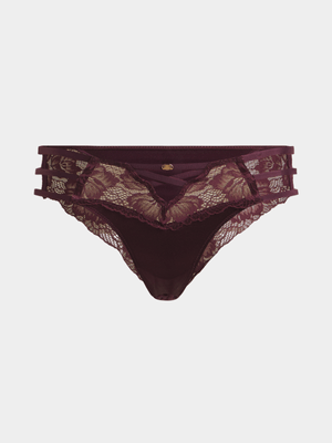 Lace Brazilian Laser Back Cut Panty