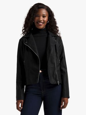 Exact Women's Black Biker Jacket