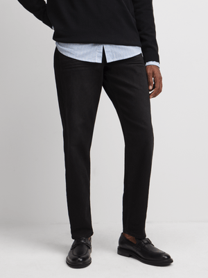 Exact Men's Black Tapered Fit Jeans