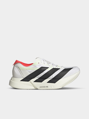 adidas Mens Adizero Adios Pro 4 White/Black/Silver Running Shoes