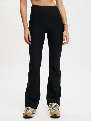 Women's Cotton On Black Active Fleece Lined Outdoor Flare Pants