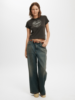 Women's Cotton On Black Baby Graphic T-shirt