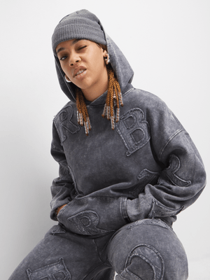 Redbat Women's Washed Charcoal Hoodie