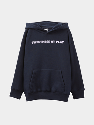 Cotton On Kids Girl Navy Sammy Oversized Hoodie