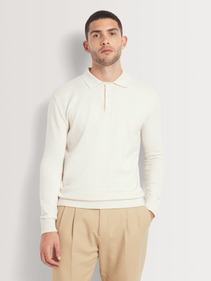 Men's Markham Longsleeve Ecru Knitwear Golfer