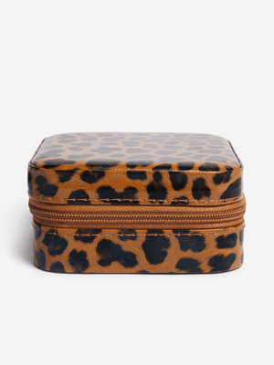Exact Women's Brown Leopard Jewellery Box