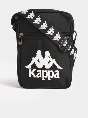 Mens Kappa Black Shoulder Bag