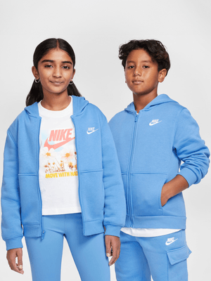 Nike Boys Sportswear Club Fleece Full Zip Blue Beyond Hoodie