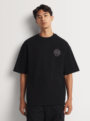 Fabiani Men's Black Waffle T-shirt