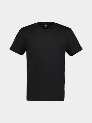 TS Mens Everyday V-Neck Black Tee