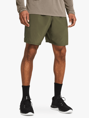 Under Armour Mens Woven Wordmark Khaki Shorts