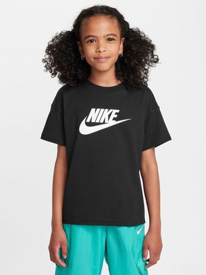 Nike Girls Sportswear Futura Black Tee