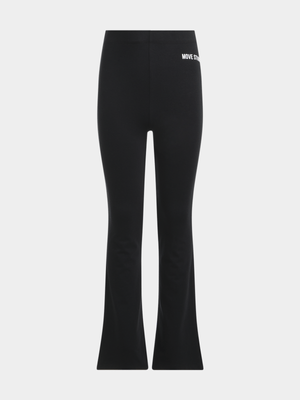 TS Girls Flare Leg Black Tights