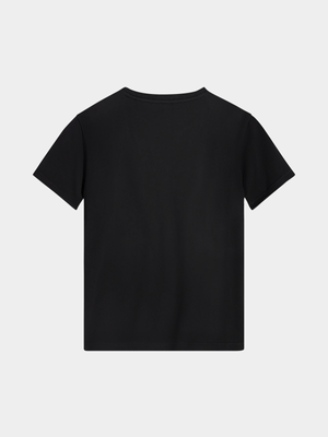Converse Women's High Tops Embroidery Black T-Shirt
