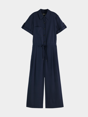 Women's Scotch & Soda Navy Utility Jumpsuit