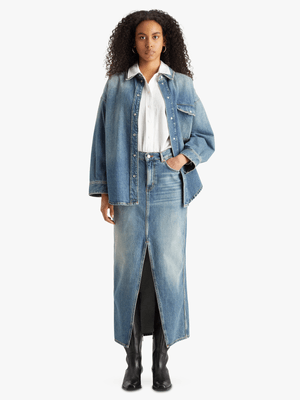 Women's Scotch & Soda Blue Vintage Washed Denim Overshirt