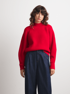 Women's Canvas Rib Jumper With Shaped Sleeves