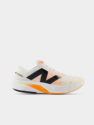 New Balance Mens Fuelcell Rebel v4 White/Orange Running Shoes