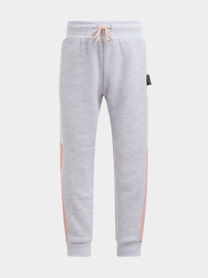 Exact Older Girl's Grey & Pink Colourblock Joggers