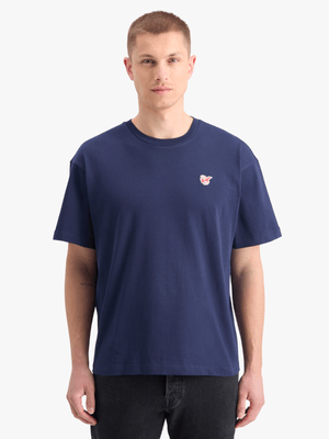 Men's Scotch & Soda Navy Core The Free Spirit Peace B T-shirt