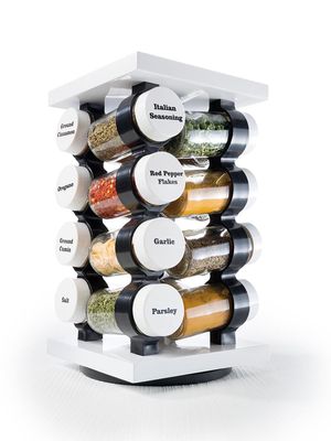 Baccarat Spice Market Aroma 16 Jar Spice Rack White