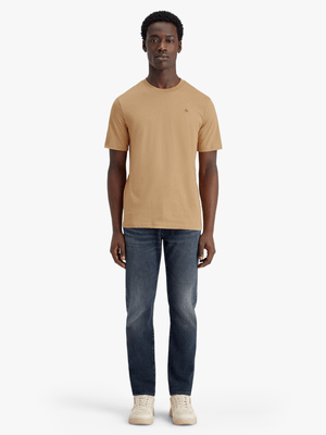 Men's Scotch & Soda Beige Regular Fit Essential Logo T-shirt