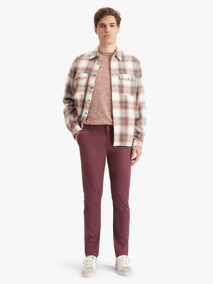Men's Scotch & Soda Red Essential Mott Stretch Cotton Pants
