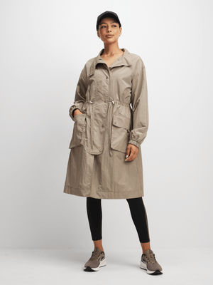 TS Womens Longer Length Simply Taupe Anorak