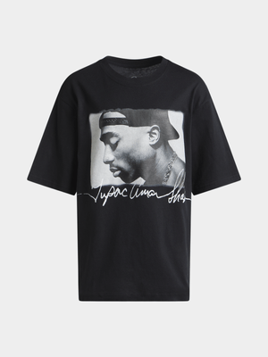 Jet Older Boys Black Tupac Oversized T-Shirt