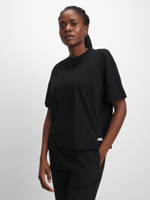 TS Womens Graphic Cotton Black Tee