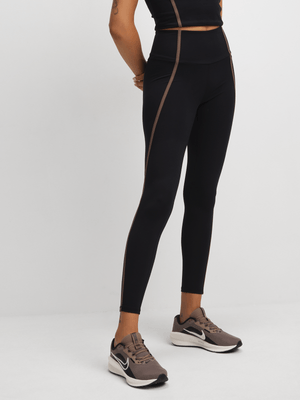 TS Womens Piped Black/Taupe Tights
