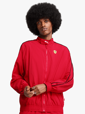 Puma Men's Scuderia Ferrari HP Race T7 Red Oversized Jacket
