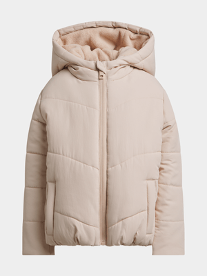 Exact Younger Girl's Natural Puffer Jacket