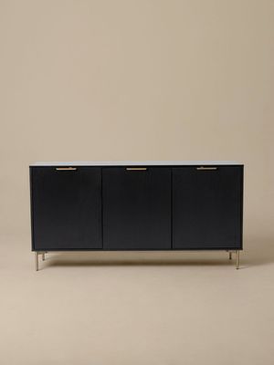 Aura 3 Door Sideboard Black