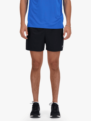 New Balance Mens Sport Essential 5 Inch Black Shorts
