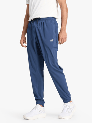 New Balance Mens Sports Essential Woven Blue Jogger