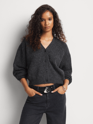 Women's Scotch & Soda Charcoal Core Fuzzy Relaxed Cardigan