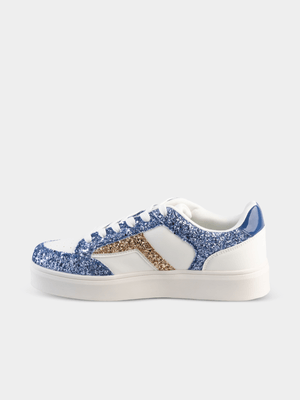 Women's Sissy Boy White Mixed Material Sneakers