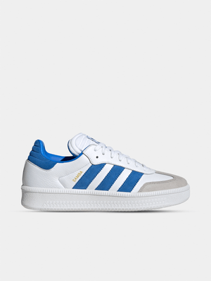 adidas Originals Men's Samba XLG White/Blue Sneaker