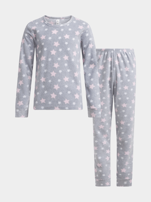Jet Older Girls Grey Stars Pyjama Set