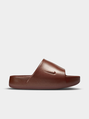 Nike Women's Calm Slide Print Brown Slide
