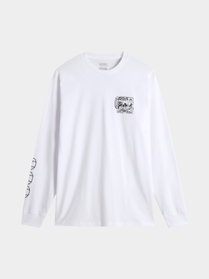 Vans Men's Next Stop White Long-Sleeve T-Shirt