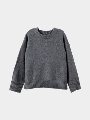 Cotton On Kids Girl Grey Sam Soft Knit Jumper